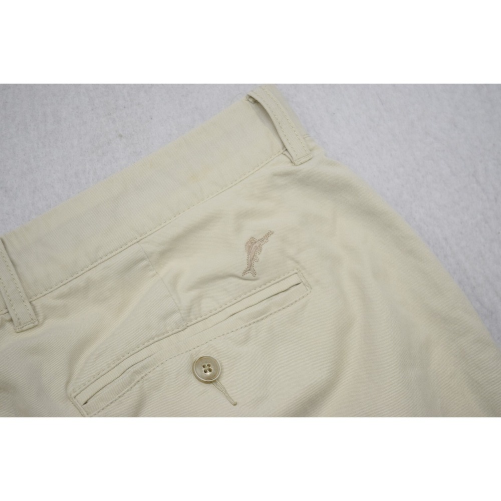 Tommy Bahama Marlin Hawaiian Pants Cream‎ Stretch Flat Front Mens Size 38 x 30